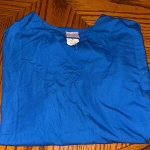 Women's Blue V-Neck scrub top